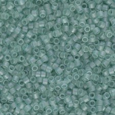 Miyuki Delica Perlen 11/0 - Transparent frosted sea green DB-385